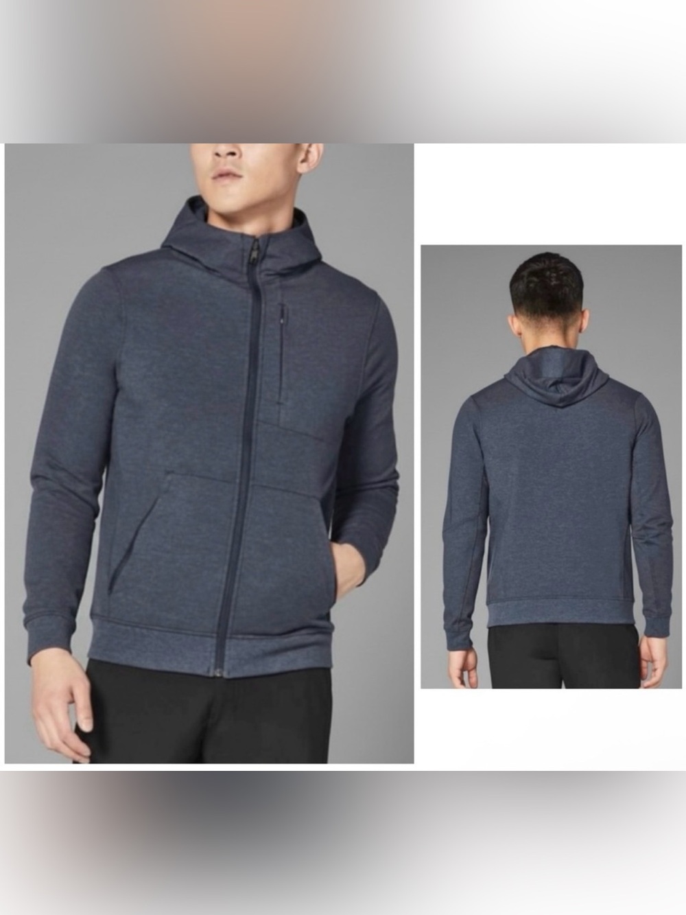 Lululemon Men's City Sweat Zip Up Hoodie Navy Blue Large